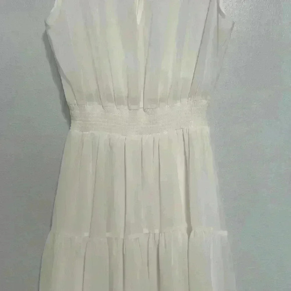 153. White Lace Summer Tank Midi Dress size Small - Picture 2 of 4